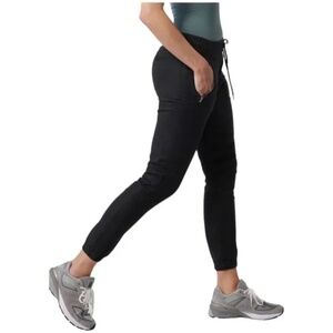 Athleta~Cabo Linen Jogger Pants~ Black~Size 2